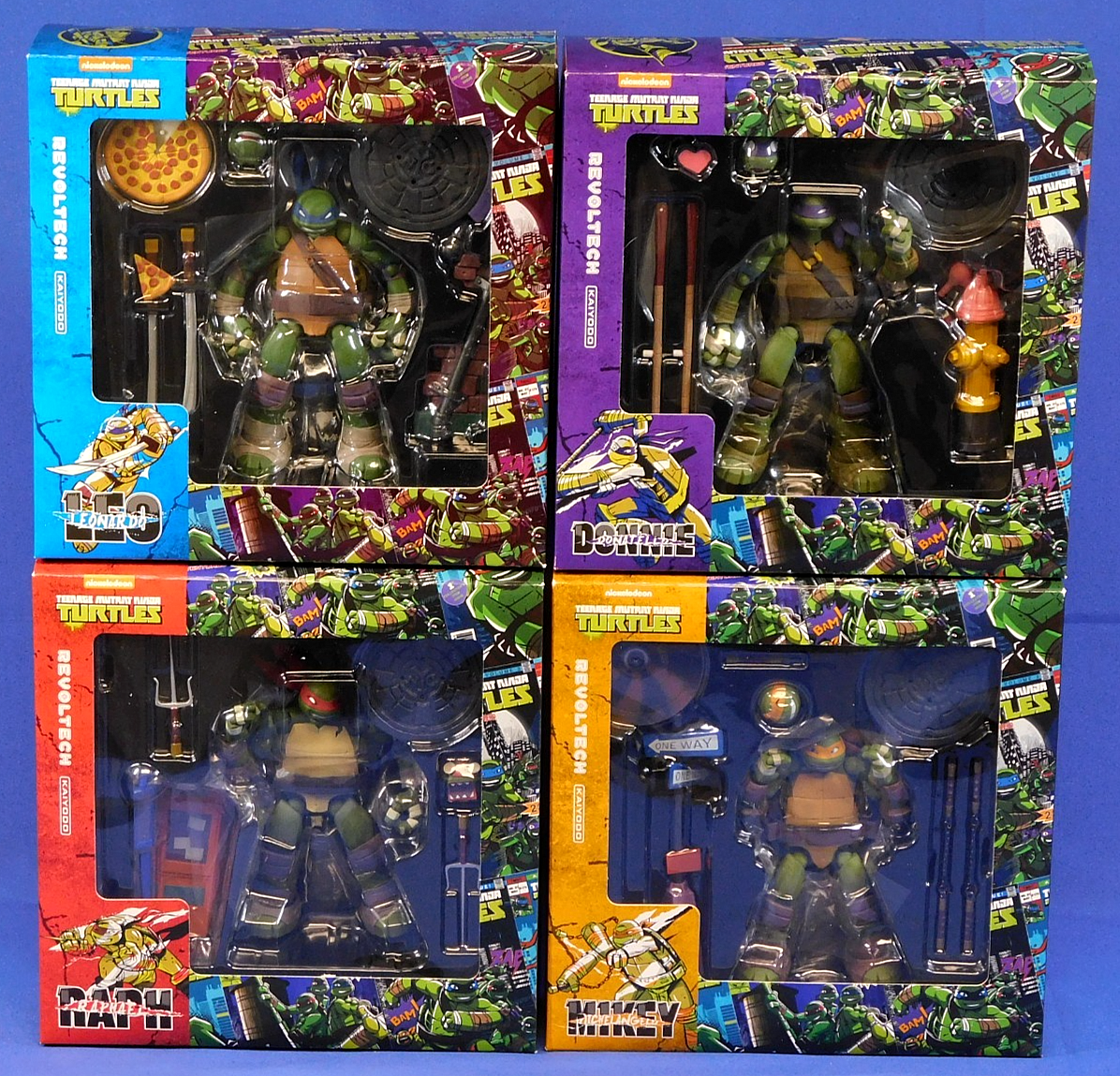 TEENAGE MUTANT NINJA TURTLES REVOLTECH 2014 SET OF 4 KAIYODO