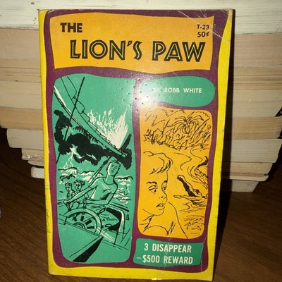 The Lion's Paw Robb White Yellow PB 1968 Vintage Kids Sailing USA Adventure