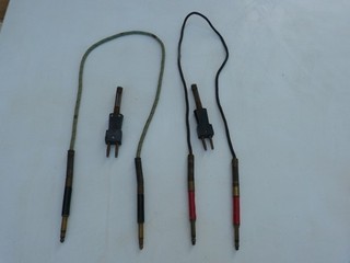 Wehrmacht zwei Kabel (Länge ungefähr 0 85 ) und zwei Stecker für die Telefonie
