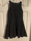 Penelope Tree formal sleeveless black floral lace dress kids girls zip L EUC — photo 2