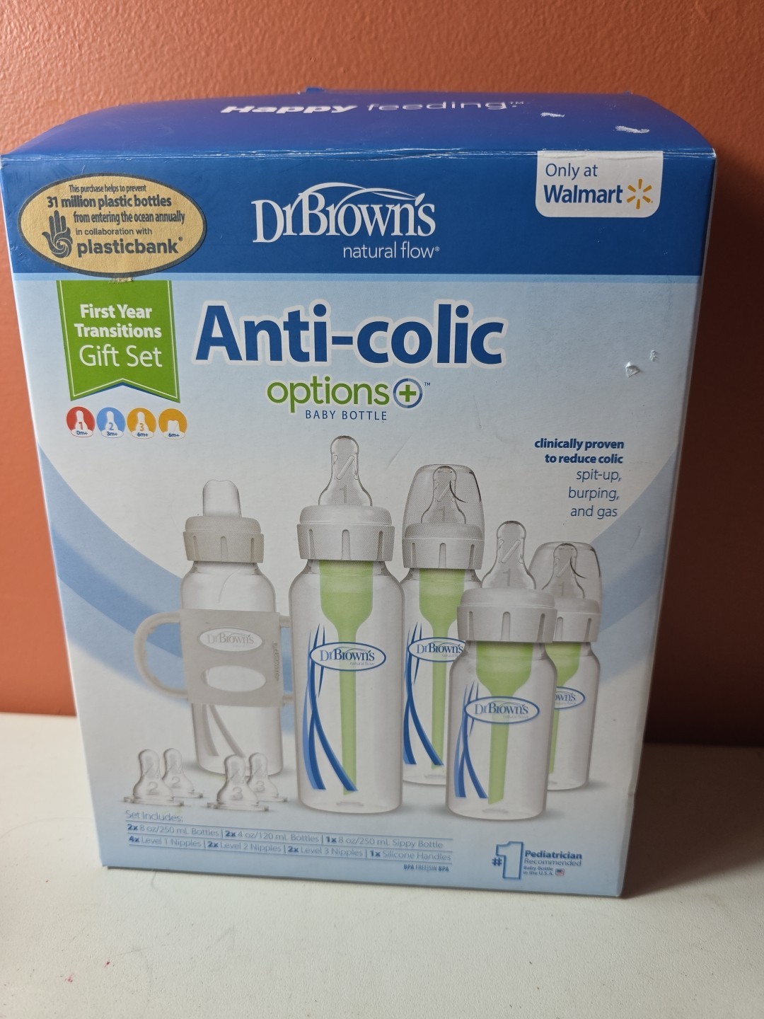 Dr Browns Anti-Colic Options + 4 Pk Bottle Essentials. Newbo