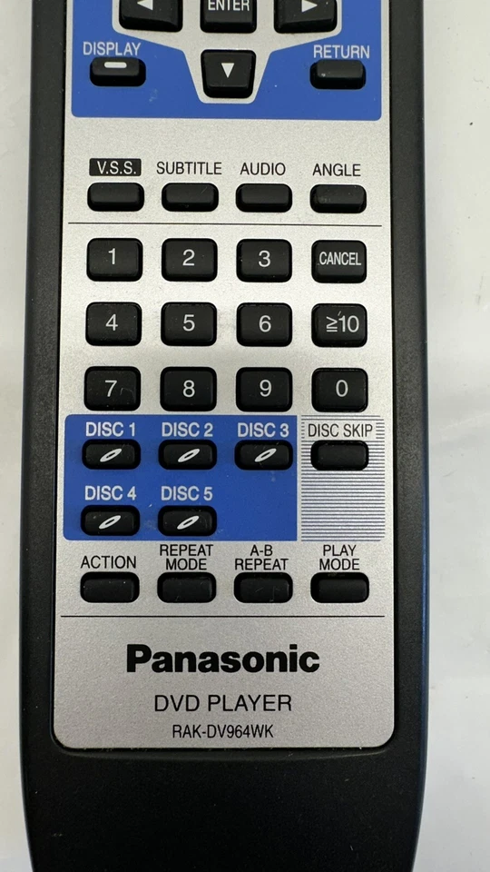 Mando a distancia Panasonic RAK-DV964WK para DVDCV35 DVDCV40 - Foto 2 de 4