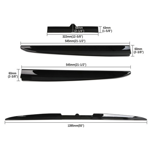 For Lexus IS250 IS300 IS350 Rear Trunk Lip Spoiler Wing TPU Sticker Glossy Black - Picture 3 of 14