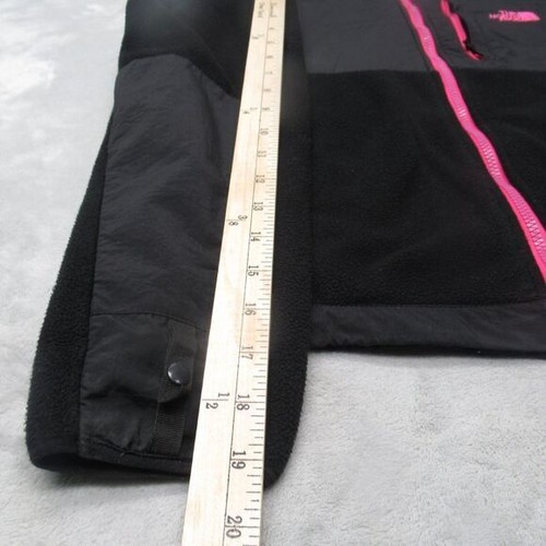 THe North Face Denali Jacket Women Medium Black Pink Colorblock Fleece Full Zip* - Picture 14 of 15