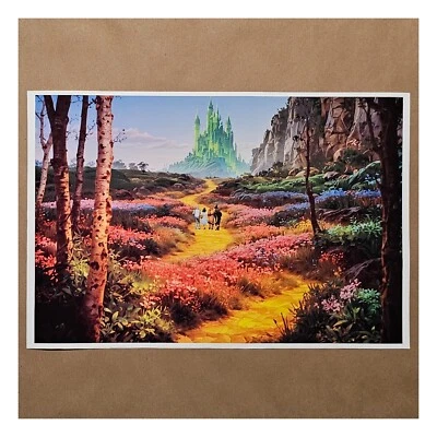 Wizard of Oz Emerald City Poster 12" x 18" Yellow Brick Dorothy Scarecrow Wicked