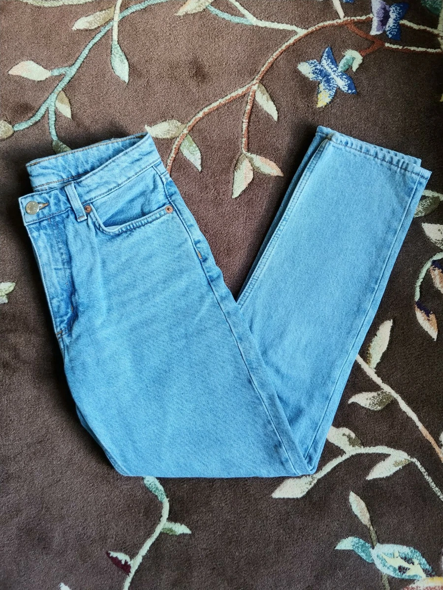 Kimomo Mom Jeans High Rise Relaxed Fit Women&#039;s Mid Wash Size 26 EUC | eBay