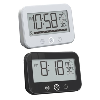Family Friendly Shower Clock Bathroom Timer Clock Temperature