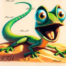 Digital Art Picture Animals Lizard Anime Comics Wallpaper Desktop Background