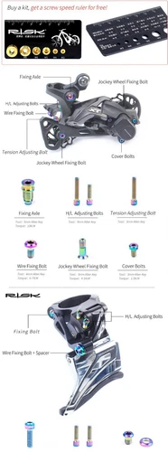 Titanium Alloy Shifters Brake Fixing Bolts Screws Set for M7000 M8000 - Picture 7 of 24