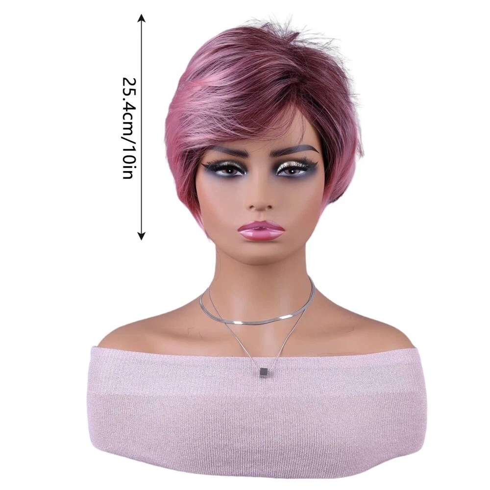 Women's Short Straight Wig Pixie Cut BOB Wigs Natural Looking Hair Full Wig - Picture 11 of 11