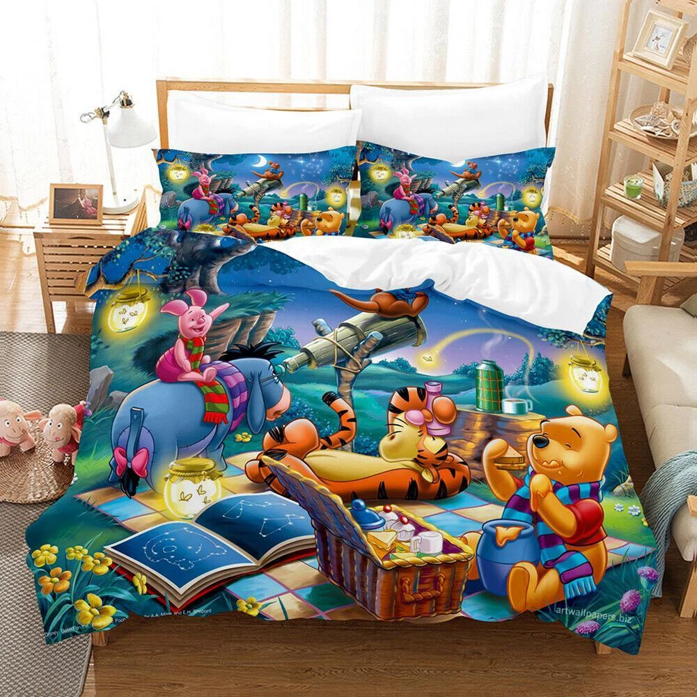 Winnie the Pooh Bedding Set | Cartoon Bedding Set | Gift For Kids
