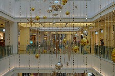 80" Long Retro PVC Metallic Gold Beaded Curtain Strand/Garland 4 PCS  GA,USA 