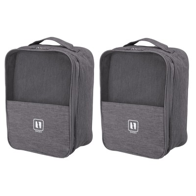 2pcs Shoe Bags for Travel, Holds 3-4 Pairs of Shoes Bag, Gray