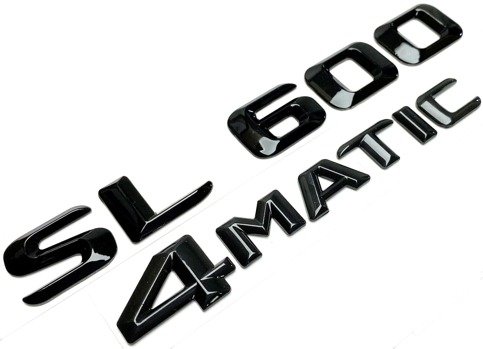 1 BLACK SL600+4MATIC FOR MERCEDES REAR TRUNK EMBLEM BADGE PLATE DECAL NUMBER