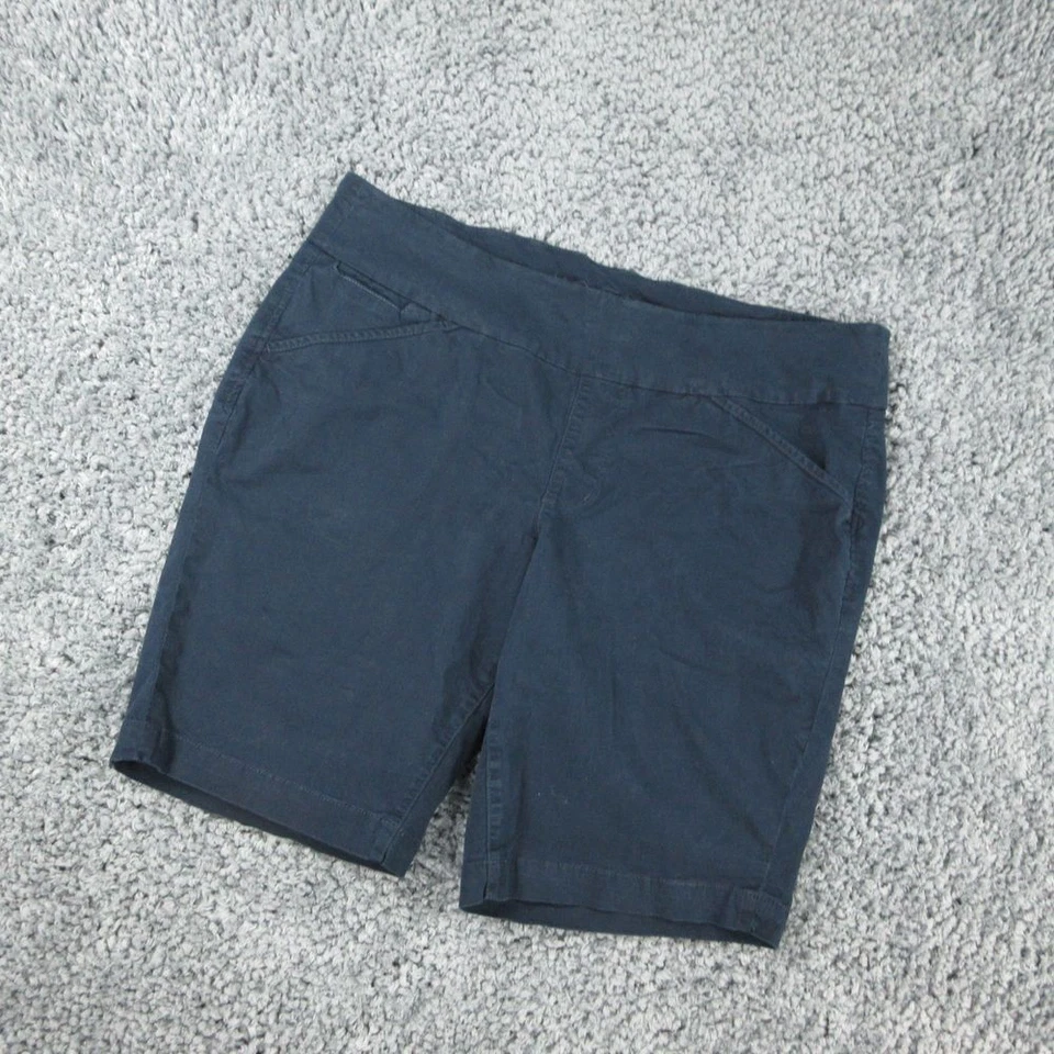 Pantalones Cortos JAG Jeans Para Mujer 22W Azul Calce Clásico Elástico Pull On Chino 44x11* Foto 2 de 4