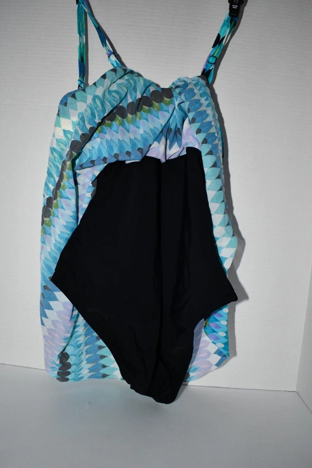Maiô de uma peça Profile by Gottex estampado tamanho: 8 #E23102045 novo com etiquetas - Imagem 3 de 4