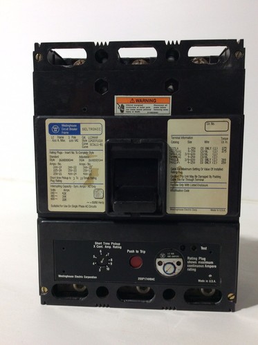 Westinghouse LC3400F Circuit Breaker 400 Amp 3P 600 VAC - Picture 2 of 8