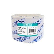 50 PC PlexDisc 16X 4.7GB White Top non-printable DVD-R Disc Media 632-710
