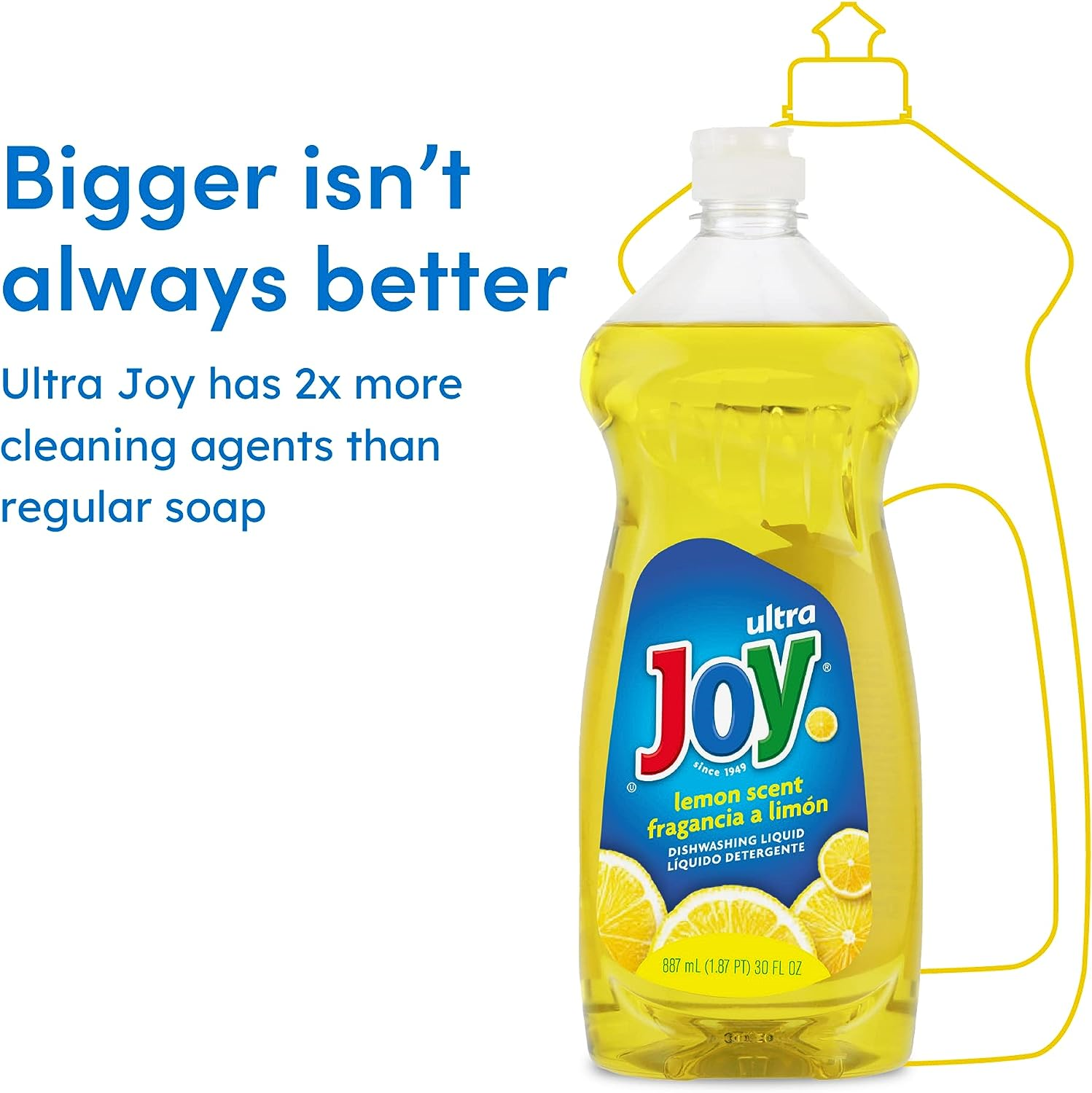 JOY Ultra Grease Cutting Dishwashing Dish Detergent Liquid Soap Lemon