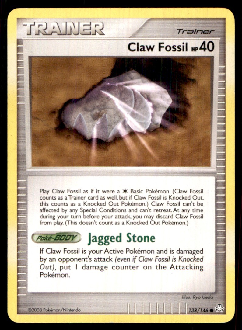 2008 Diamond & Pearl - Legends Awakened Claw Fossil Common #138