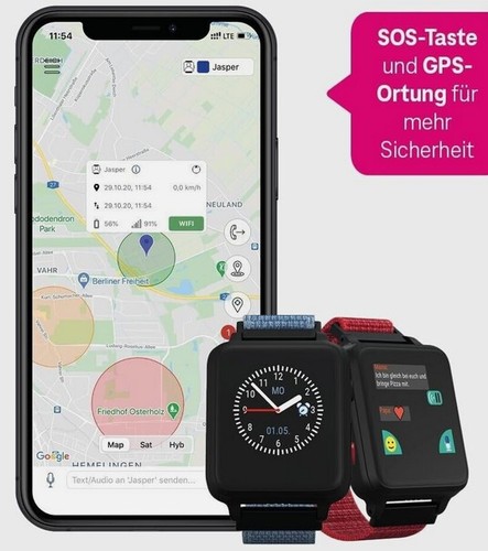 ANIO 5 Kinder Smartwatch Kinderuhr, GPS Ortung, Anruf Funktion und SMS, wie neu - Bild 7 von 7