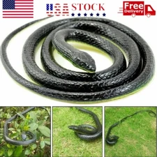 52" Fake Realistic Snake Lifelike Scary Rubber Toy Prank Party Joke USA Gifts
