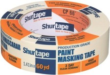 Shurtape CP 66 Contractor Grade High Adhesion Masking  Painter's Tape 36mm x