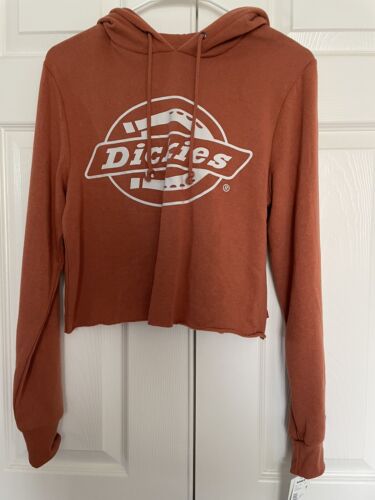 NEW DICKIES ZIPPERED HOODIE HEAVYWEIGHT BROWN FLEECE W/ TAGS M MEDIUM
