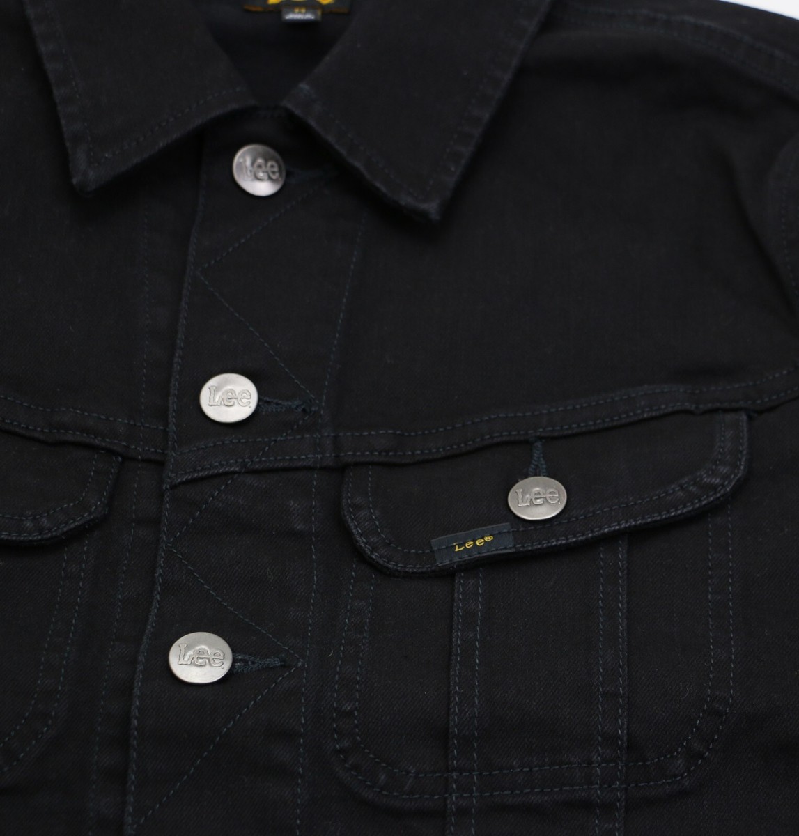 Lee Rider Denim Jacket Men's Sizes S M L XL XXL Black Color