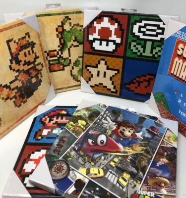 Pyramid America - Nintendo Super Mario Canvas Art Work 12x12 - Your Choice!