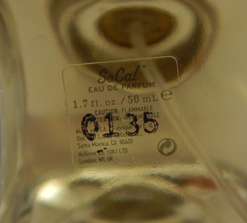 Hollister California SoCal Perfume 1.7oz - 50ml Collectors So Cal
