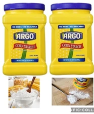 ARGO 100% PURE BAKING CORN STARCH THICKENS SAUCES & GRAVIES 2 PACKS OF 2.19Lb. 