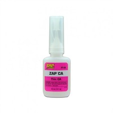ZAP CA Super Thin PT09 Glue 1/2oz Metal Wood Rubber Fibreglass Adhesive 5525650
