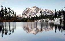 Landscape nature mount shuksan north cascades national Custom Gaming Mat Desk