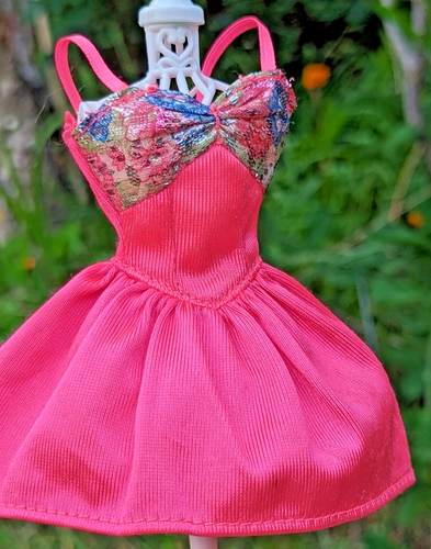 NO DOLL Vtg Barbie Pink Dress Pink Label 1980's 1990's BSC1736 - Picture 9 of 10