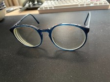 Vintage Lunettes Delon 56-16 Petrol Blue Translucent 1980s Glasses Frames NR