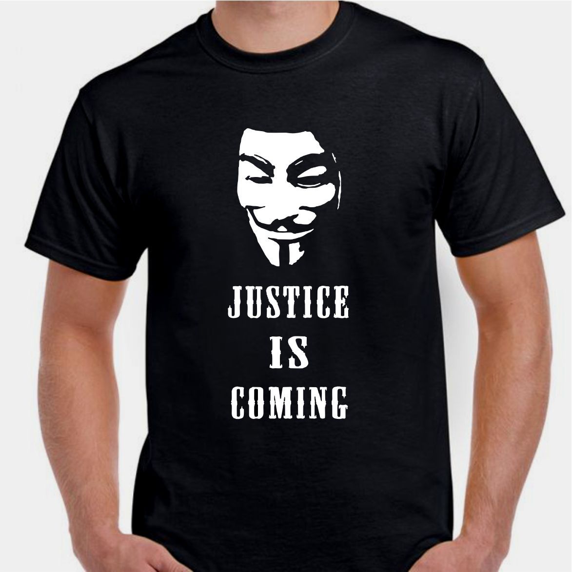 T-shirt Unisexe Anonymous - Message 'No Leader' - Marque Gildan - Taille Unique - Neuf Sans étiquette