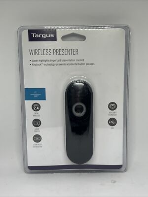 Targus Wireless Laser Presentation Remote with Laser Clicker, Black (AMP13EU)