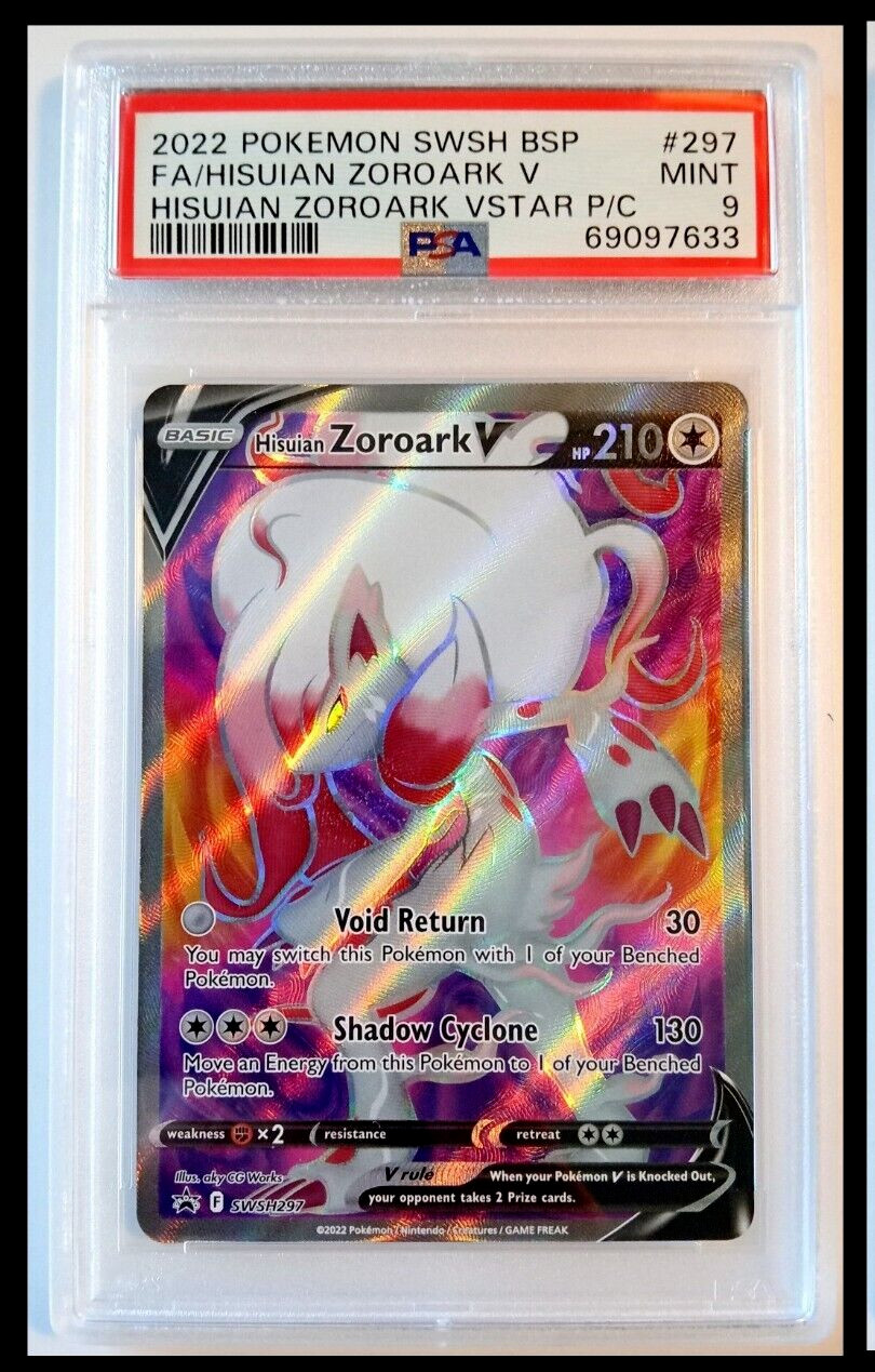 Pokemon Black Star Promo Hisuian Zoroark V #297 PSA 9