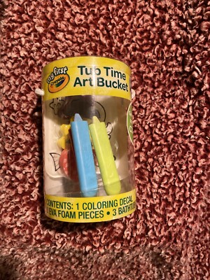 My First Crayola Tub Time Art Bucket - Foam Pieces, Bathtub Crayons, Decal 24M+