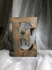 8" Ashland Rustic Letter   E   House Wall Decor Monogram Art Wedding Initial NEW
