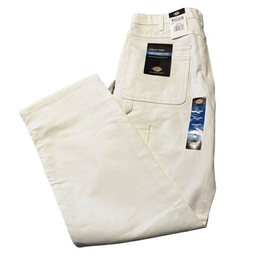 Vintage Dickies White Painter Pants Mens 42 X 32 Carpenter Paints