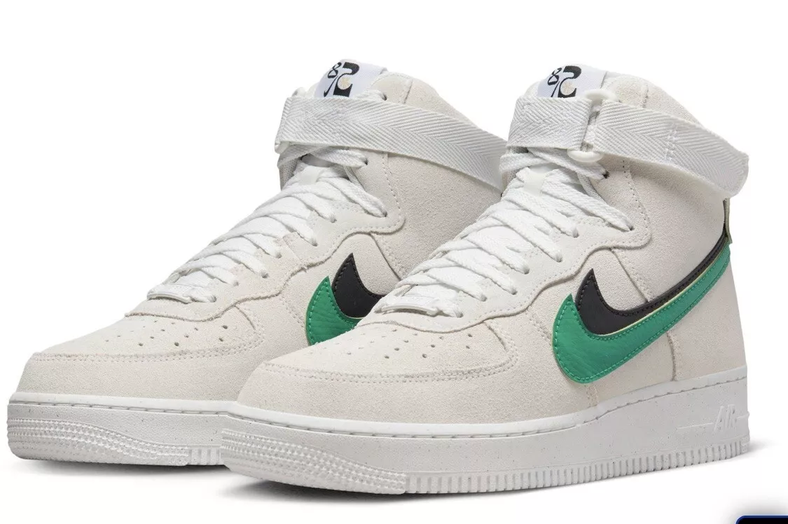 New Women s Nike Air Force 1 Hi SE Summit White Neptune Green DO9460 100 sz 8.5