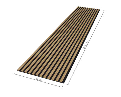 Wohnartig Akustikpaneele 1,485 m² Wandpaneele Lamellen Akustik Paneelen 275x54cm