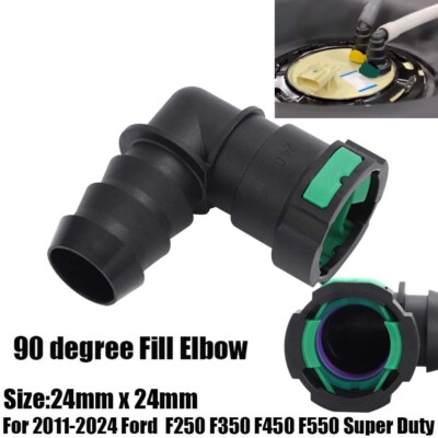 #ad #ad 90 Deg Elbow 2 Button Quick Connect DEF Tank 1quot; For Ford Super Duty 2011 2024 $6.89