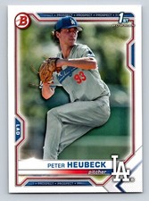 Peter Heubeck 2021 Bowman Draft #BD-146 Los Angeles Dodgers