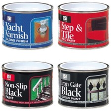 180ML Paint Tin Gloss Varnish Metallic Metal Plastic Indoor Outdoor Fast Dry