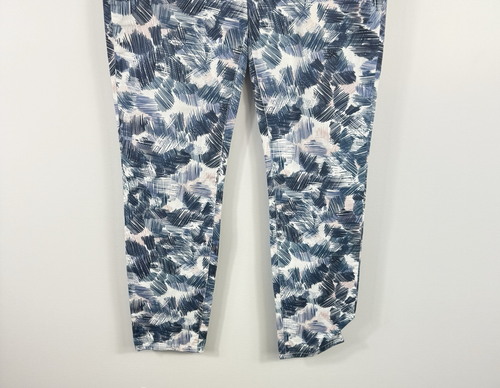 Sportscraft women's blue white jeans mid rise straight leg stretch Size 8 - Foto 3 di 11