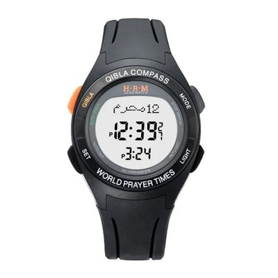 Al Harameen Muslim Prayer Watch Digital Azan Qibla Compass Hijri Calendar Sport