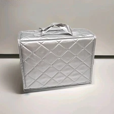Better Beauty Case Extra Large Silver  Travel Roll Up Hang Up Detachable Pouches